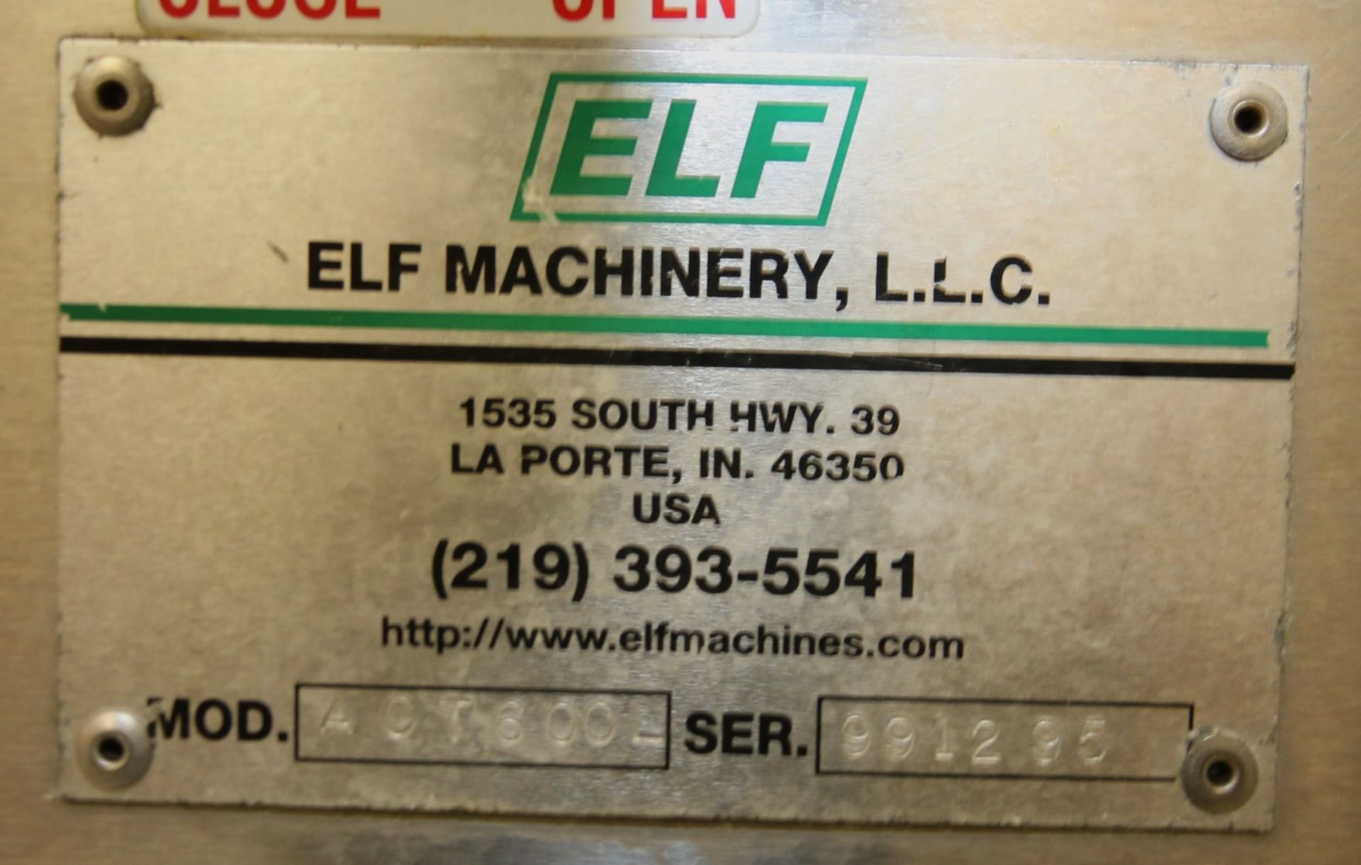 Elf 6-Head S/S Screw Capper, Model ACT600L, S/N 991295 includes Elf 24" S/S Vibratory Cap Feeder, - Image 7 of 11