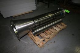 Aprox. 13" x 19-1/2" x 72" H S/S Reducer with Flanged Connectors including (2) 6" and 8" S/S Pipe