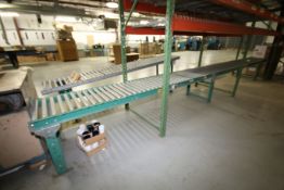 Automated Skate Conveyor Systems, Aprox. 78' x 21" wide with Legs and One Curved Section (NOTE: