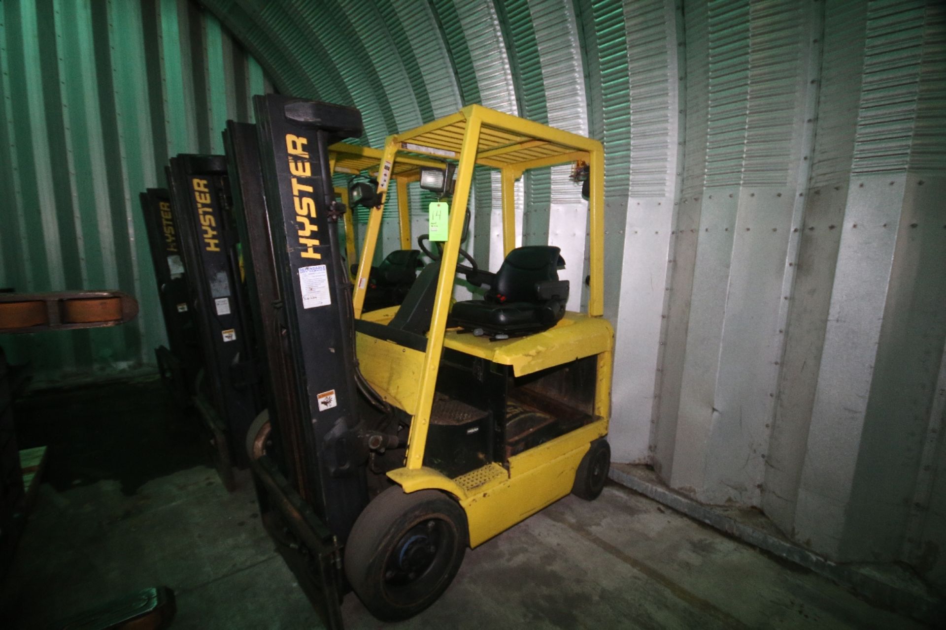 Hyster 3,250 lb. Electic Forklift, M/N E50XM2-33, S/N F108V27351A, 3-Stage Mast, Side Shift, 36 Volt