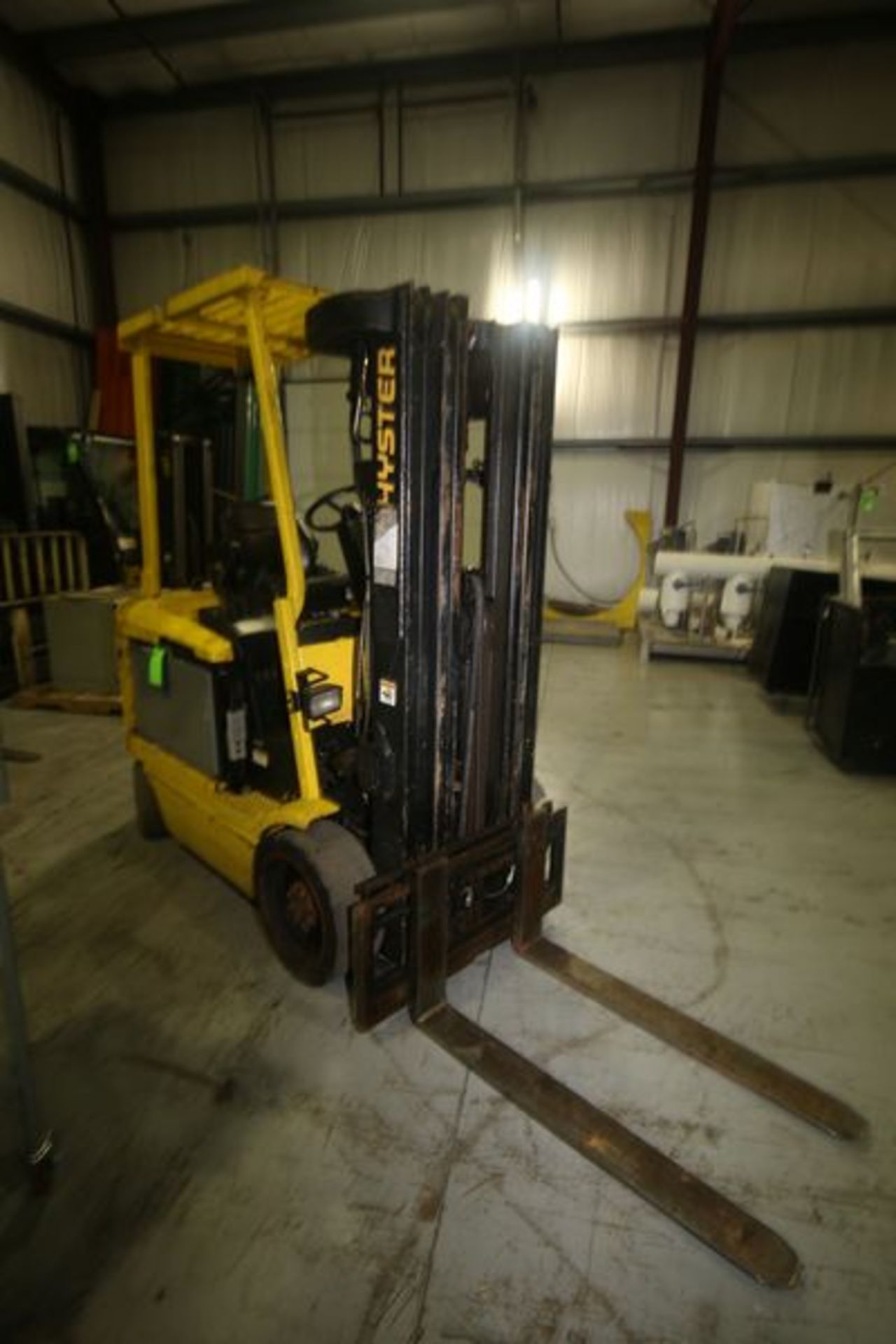 Hyster Aprox. 4,450 lb. Electric Forklift, M/N E50XM2-33, S/N F108V26265Z, 4-Stage Mast, Side Shift,