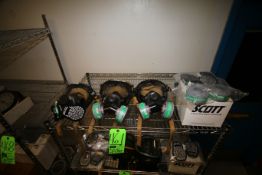 Scott Gas Masks, with NEW Scott Air Filter Cartridges (461)