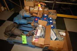 Pallet of Assorted Ammonia Compressor Parts, Including NEW Differential Pressure Relief