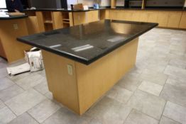 Granite Countertop with Cabinet and Drawer Storage, (2) Power Outlets, Approx 7' L x 4' W,