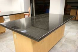 Granite Countertop with Cabinet and Drawer Storage, (2) Power Outlets, Approx 7' L x 4' W,