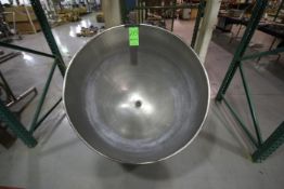 Aprox. 27" Deep x 36" W S/S Jacketed Kettle (NOTE: Misisng Legs)