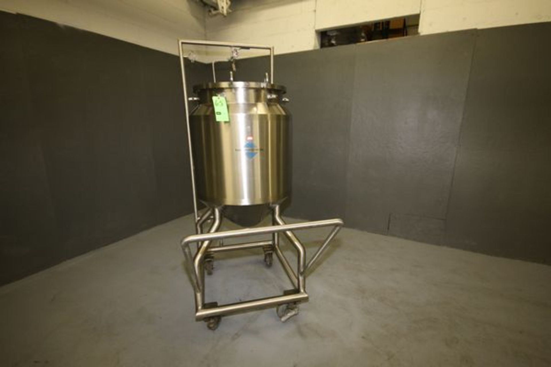 W.H.E. Bio-Systems Aseptic Aprox. 150 Gal. S/S Jacketed Tank, National Board #117, S/N 649100,