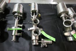 Tri-Clover and Cherry Burrell 1" and 2" 3-Way Clamp Type S/S Air Valves