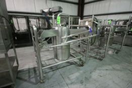 Aprox. 50 Gal. S/S Batch Tank with Aprox. 1/2 hp 6-Prop Agitation, Mounted on Metttler Toledo Load