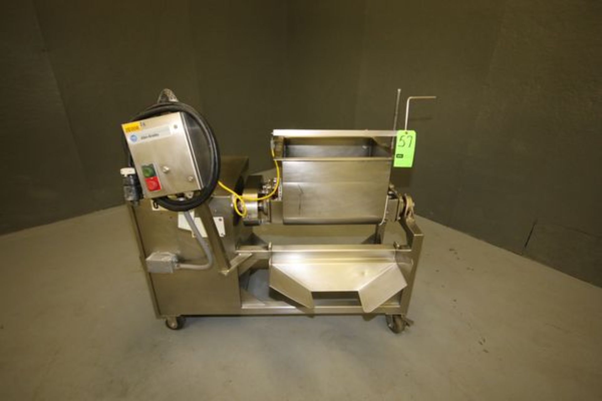 Aprox. 5 Cubic Feet S/S Twin Shaft Mixer with Allen Bradley Controls and 2 hp Variable Speed Motor