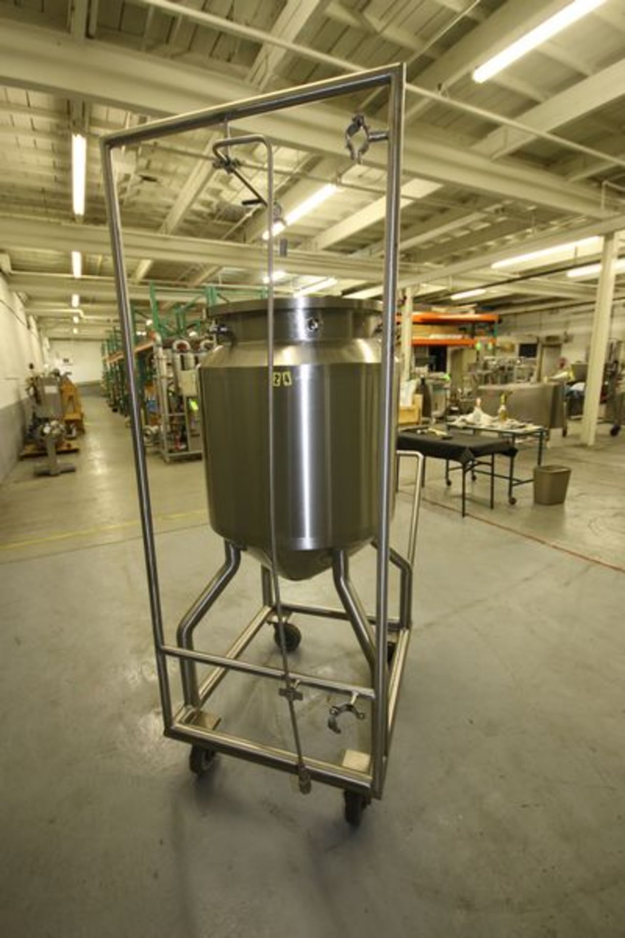 W.H.E. Bio-Systems Aseptic Aprox. 150 Gal. S/S Jacketed Tank, National Board #117, S/N 649100, - Image 4 of 7