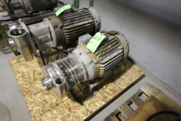 Tri-Clover Type Aprox. 20 hp Centrifugal Pump with 4" x 2" Clamp Type S/S Head