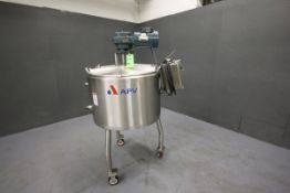 APV Aprox. 50 Gal. S/S Kettle, S/N G-8447 with Anchor Agitator, Jacket Rated 75 psi at 350 Degrees