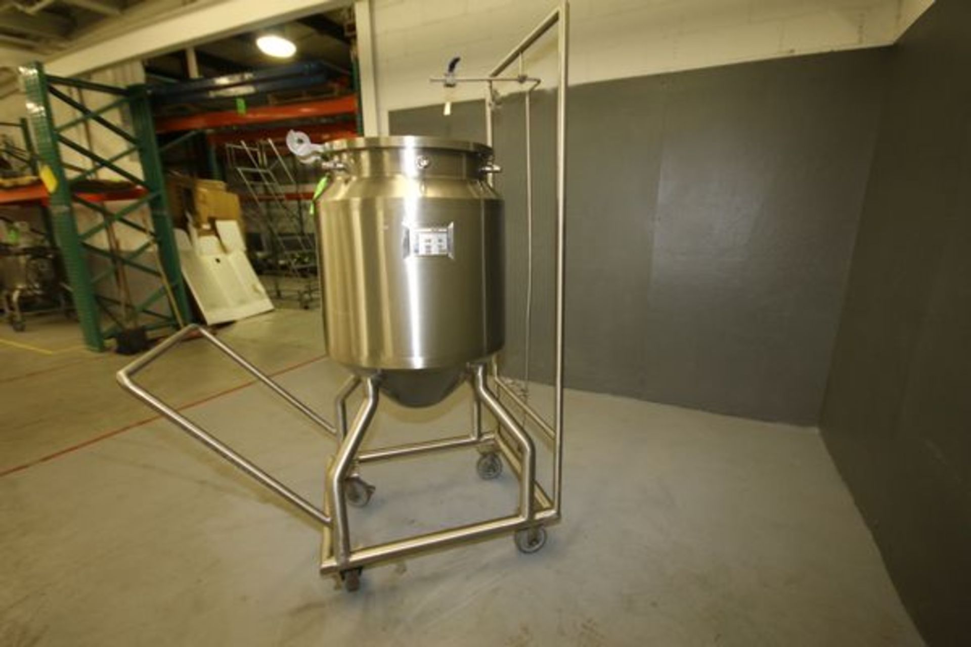 W.H.E. Bio-Systems Aseptic Aprox. 150 Gal. S/S Jacketed Tank, National Board #117, S/N 649100, - Image 5 of 7