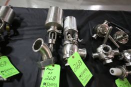 2-1/2" Clamp Type and Threaded S/S Air Vavles by WCB Model W6400056, S/N 42944 and L.C. Thomsen S/