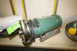 Tri-Clover 5 hp Centrifugal Pump, Model 216 with 2" x 1-1/2" Clamp Type S/S Head and Baldor 3450 RPM