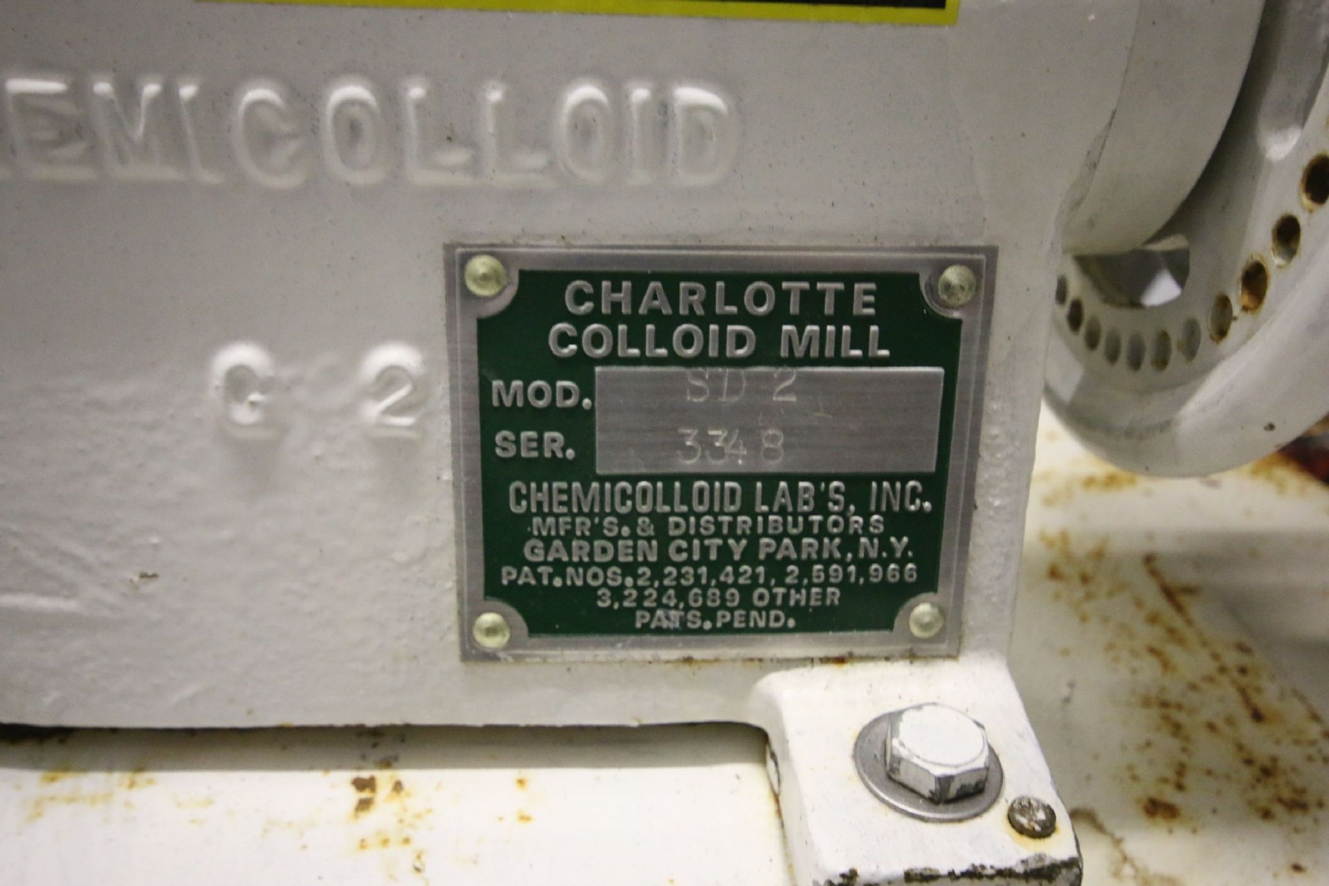 Charlotte S/S Colloid Mill, Model SD2, S/N 3348 with 3 hp Motor and Waukesha Positive Displacement - Image 6 of 7