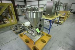 Osgood Industries Piston Filler, Model F1, S/N 668 with Hopper, Control Panel with Allen-Bradley