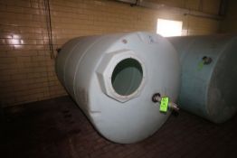 Aprox. 1,500 Gal. Poly Tank with Associated S/S Fittings, Dimensions: 101" Long x 65" Wide (