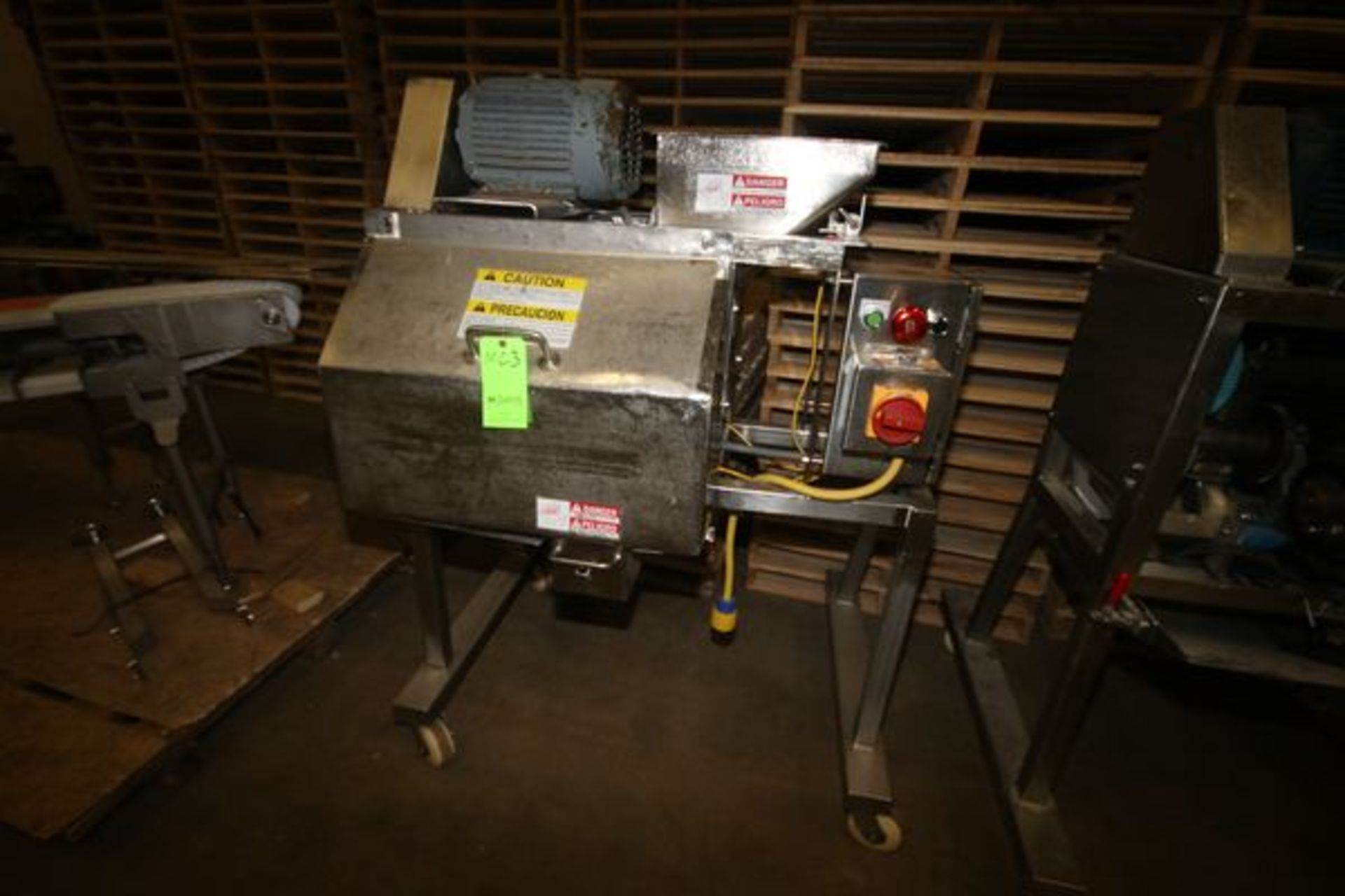 Urschel Cheese Shredder, M/N RA-D, S/N 1685, with with 15" L x 14" W S/S Hopper, 5 hp Drive, Mounted