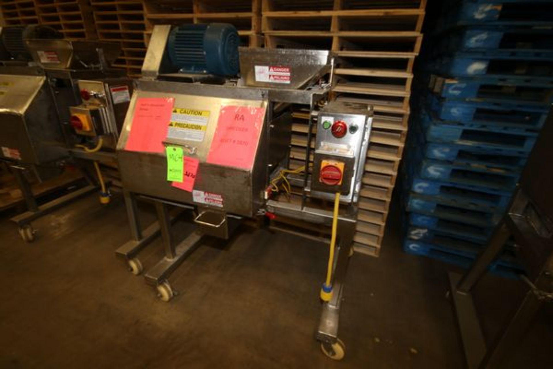 Urschel Cheese Shredder, M/N RA-D, with 15" L x 14" W S/S Hopper, 5 hp Drive, Mounted on Portable