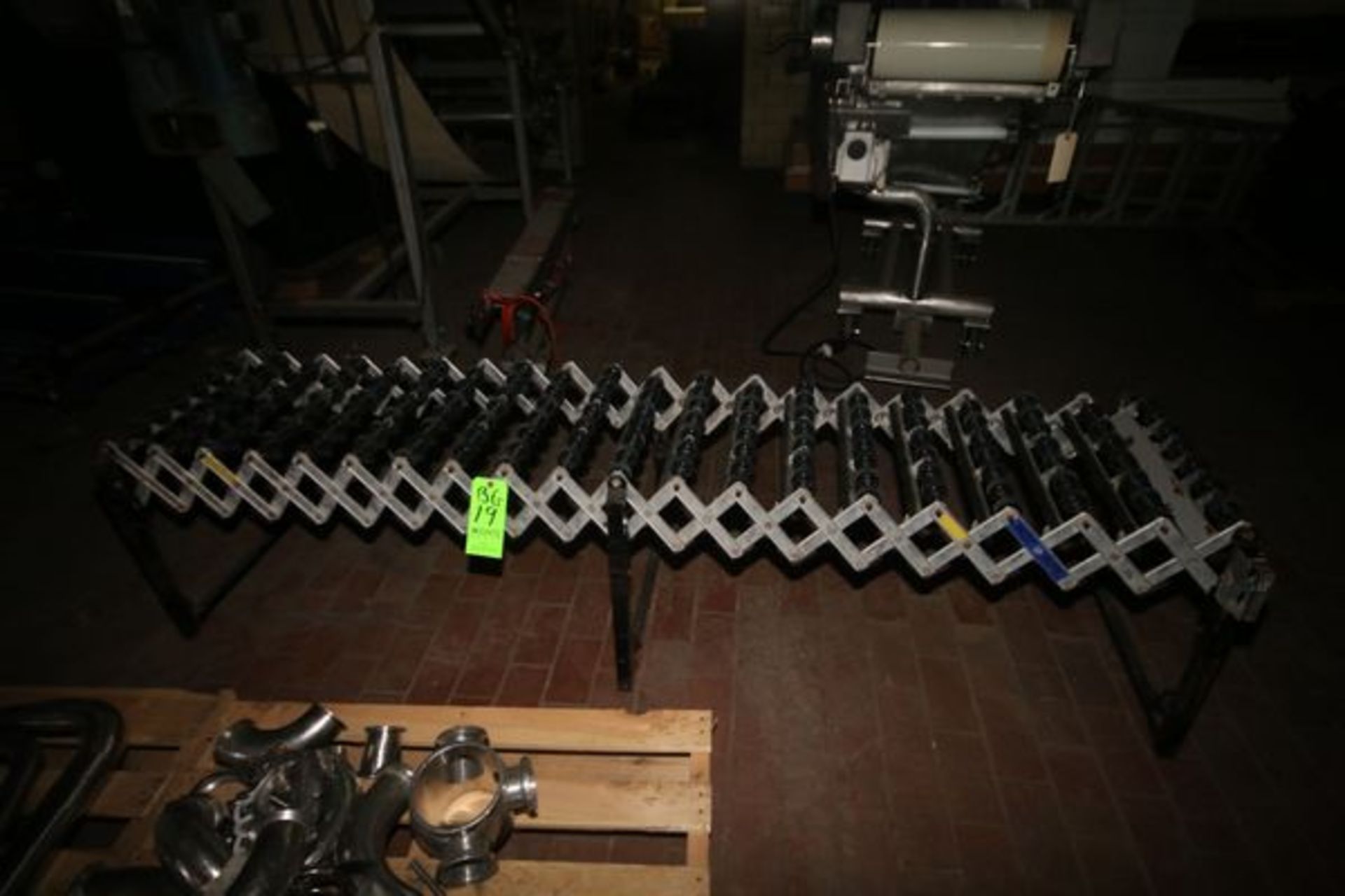 Adjustable Skate Conveyor, Aprox. 92" Long x 19" Wide (BG19) ***Located in MN