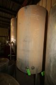 S/S Single Wall Tank, 73" Tall x 44" Dia, with S/S Legs (BG72) ***Located in MN