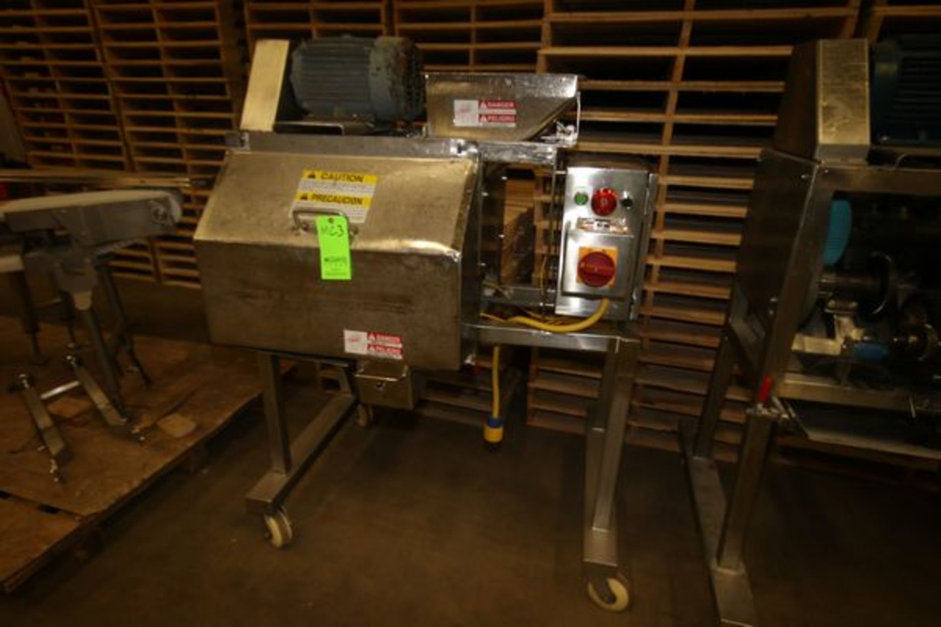Urschel Cheese Shredder, M/N RA-D, S/N 1685, with with 15" L x 14" W S/S Hopper, 5 hp Drive, Mounted - Image 7 of 7