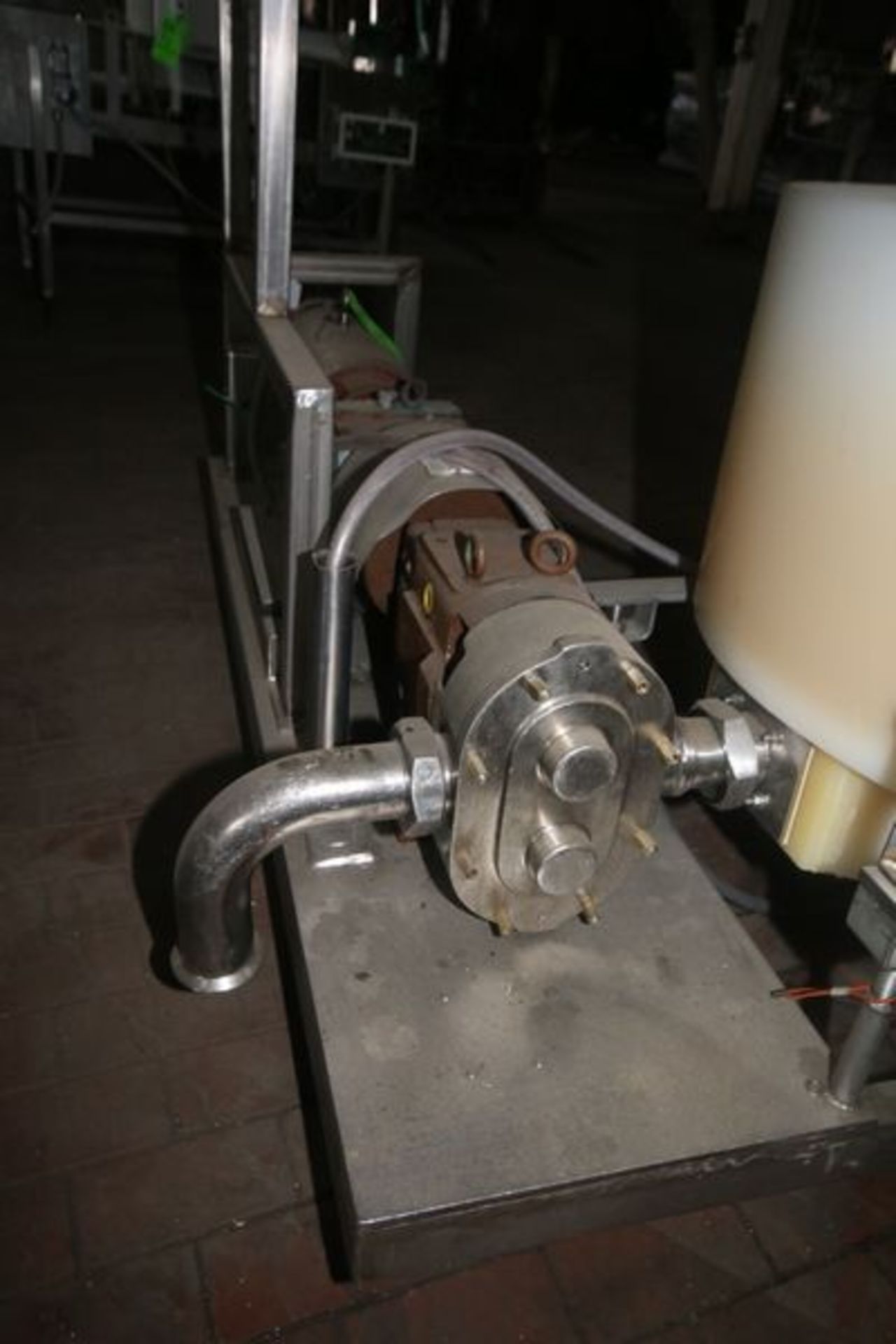Waukesha 10 hp Positive Displacement Pump, with Aprox. 2 1/2" Thread Type Inlet/Outlet, S/S Head, - Image 2 of 3