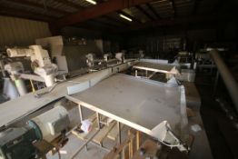 Distribuing Conveyor, Mounted on S/S Frame, Aprox. 15" Wide (415) (BG77) ***Located in MN