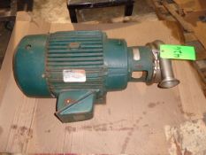 264 APV 25 hp Centrifugal Pump, Model 18VS-81 with 4" x 3" Clamp Type S/S Head and Reliance 3515 RPM