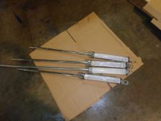 Four Large Stainless Steel Tr-Clover type thermometers (LOCATED IN IOWA, RIGGING INCLUDED WITH