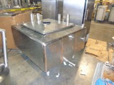 Rectangular stainless steel balance tank, measurements 51" x 4' x 2', top square manway (LOCATED