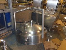 Crepaco Cone bottom insulated tank, dome top, cone bottom, serial no: C-8311, CIP sprayball,