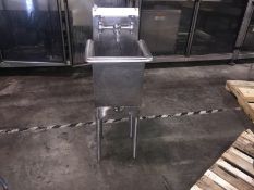 Stainless Steel Sink with Hot/Cold faucets approximately 12" x 12" x 12" (LOCATED IN IOWA, RIGGING