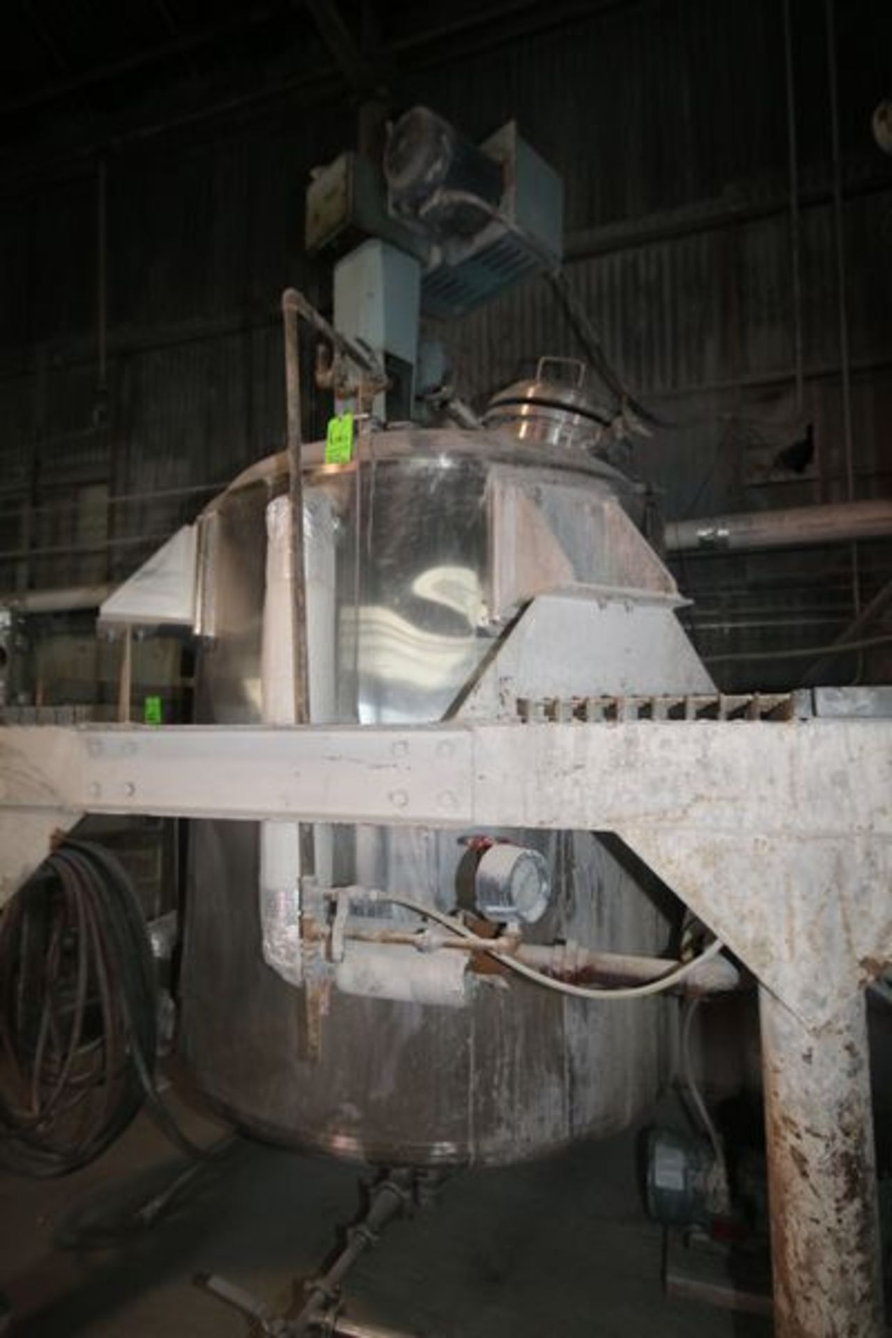 Precision Stainless Incorporated Aprox. 850 Gal. Dome-Top S/S Jacketed Mix Tank, S/N 5292/6 with