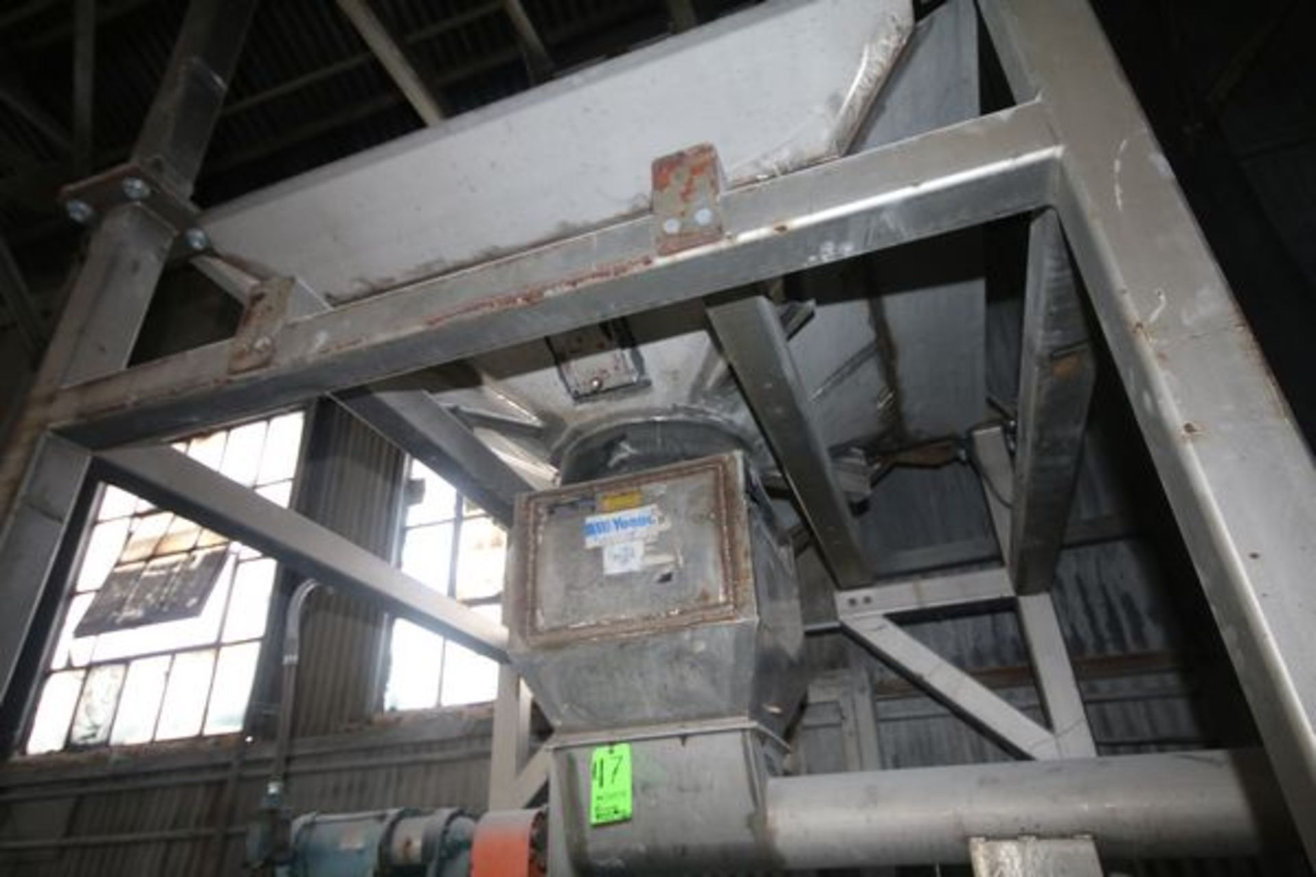 Young Bulk Bag Access Hopper with Auger System, S/N BD0822 with 1.5 hp Motor, 1725 RPM, Aprox. 69" W - Image 5 of 5