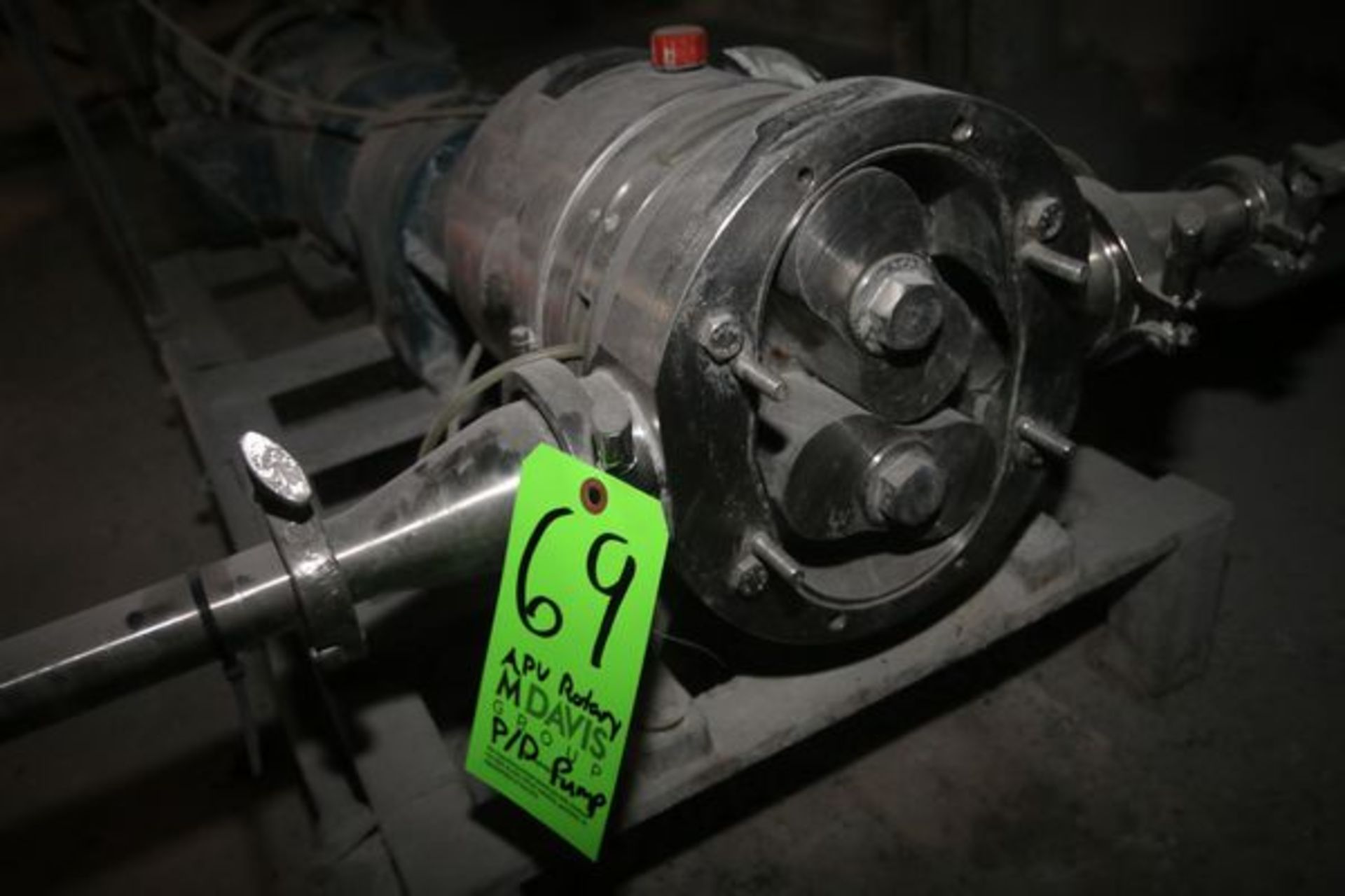 APV Rotary Positive Displacement Pump, Type DW4/073/10, S/N 10001311 with 3? Clamp Type S/S Head, - Image 2 of 2