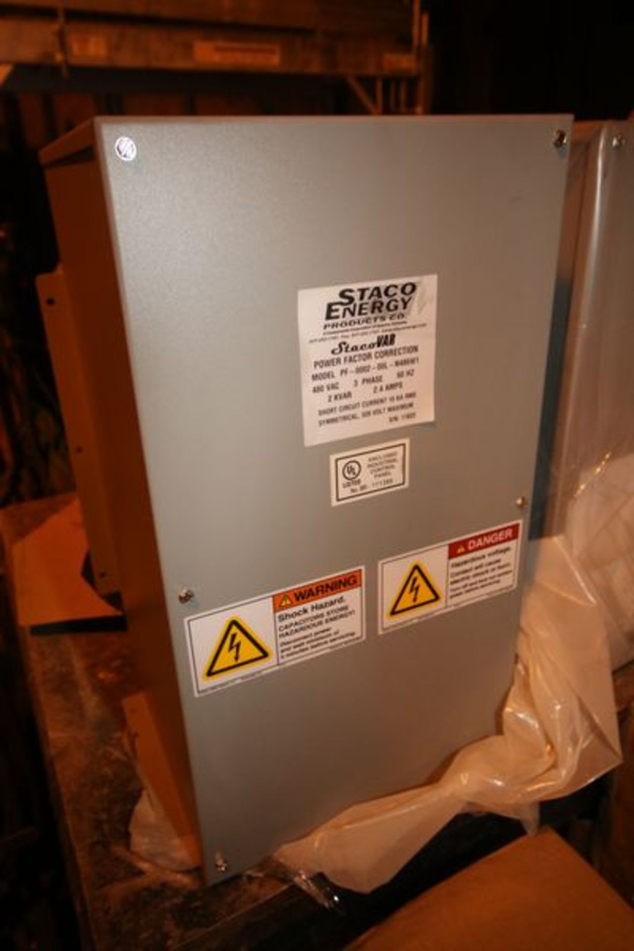 Statco Energy Power Factor Correction Units, Model PF-0002-00L-N486WI, S/N 11822, S/N 11828, S/N