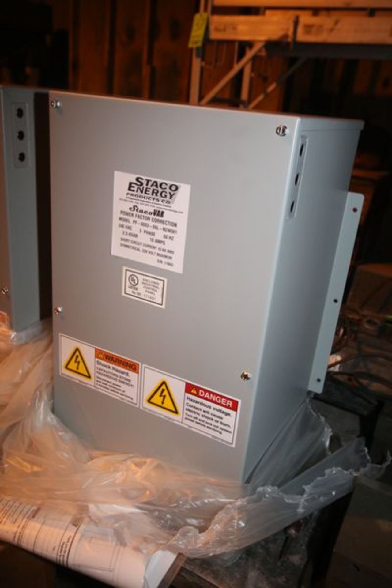 Statco Energy Power Factor Correction Units, Model PF-0002-00L-N486WI, S/N 11843, S/N 11821, S/N