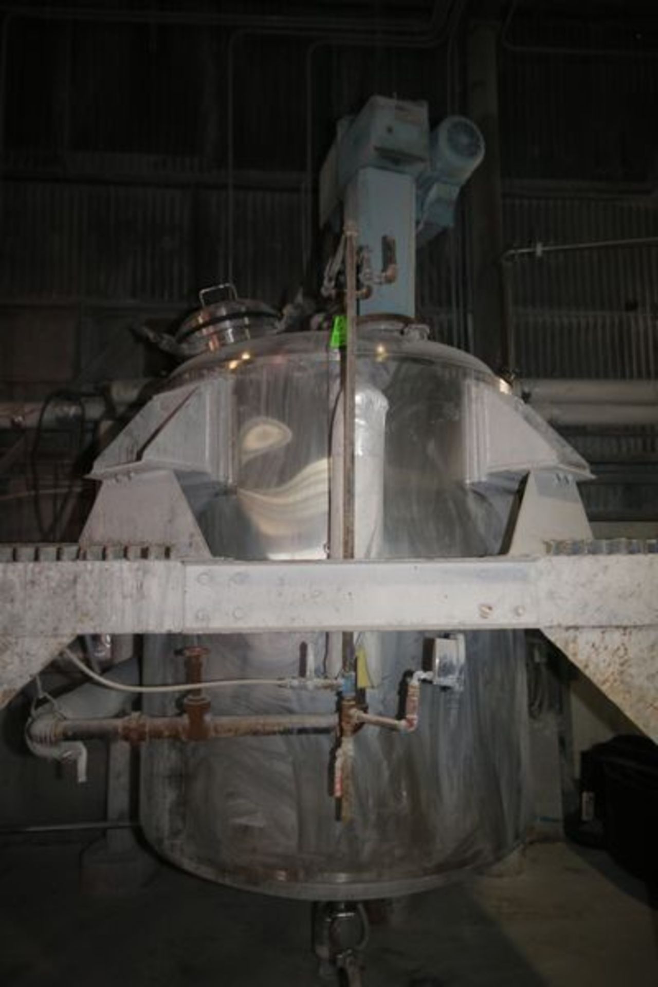 Precision Stainless Incorporated Aprox. 850 Gal. Dome-Top S/S Jacketed Mix Tank, S/N 5292/7 with