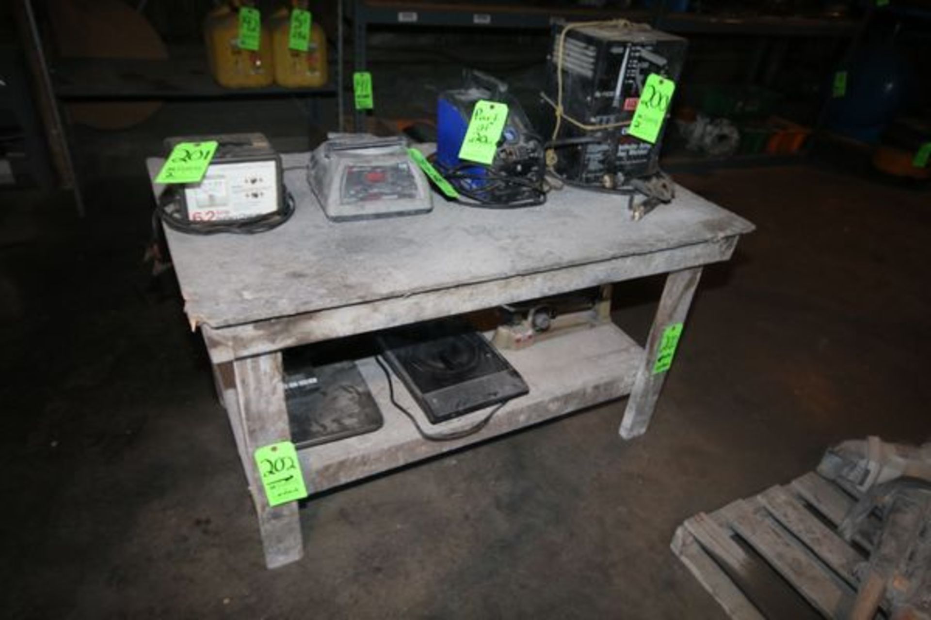 Aprox. 5' L x 3' W x 34" H Shop Table Mounted on Casters - Image 2 of 2