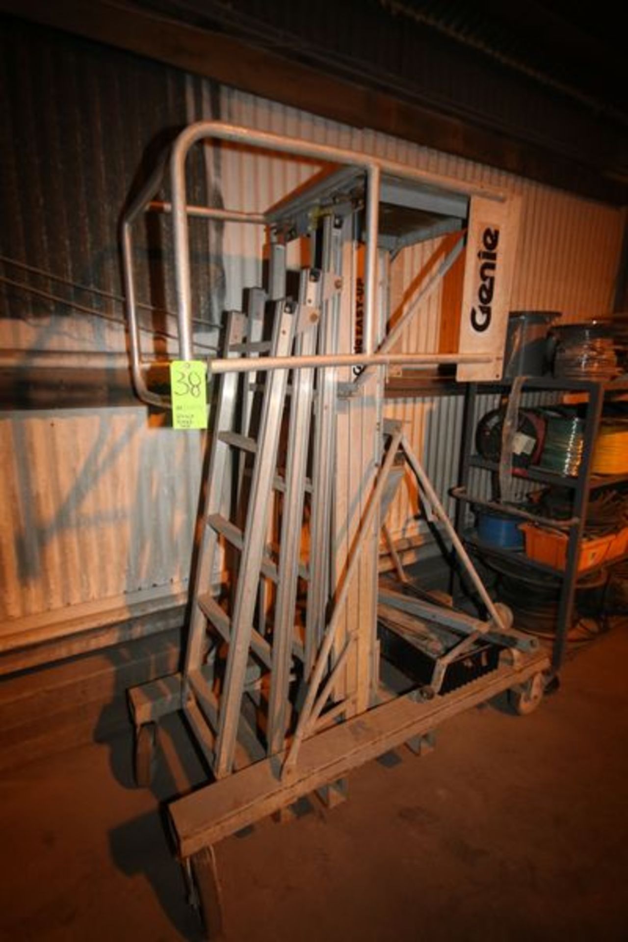 Genie Easy-Up Lift Platform, Model EU-15M, S/N 278-841, Max. Load 300 lbs. and 15 ft. Platform
