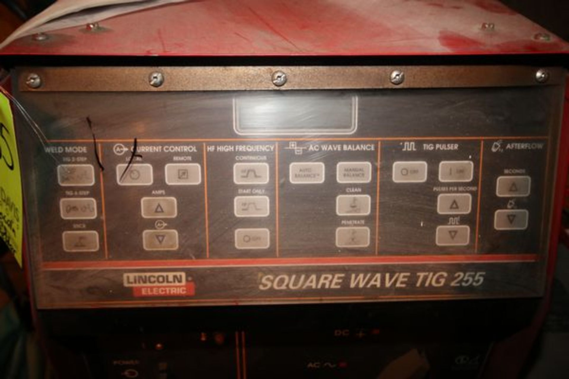 Lincoln Square Wave Tig 255 Welder, S/N 10023-U1970410835 with Cylinder, Welding Mask, Gloves, - Image 2 of 3