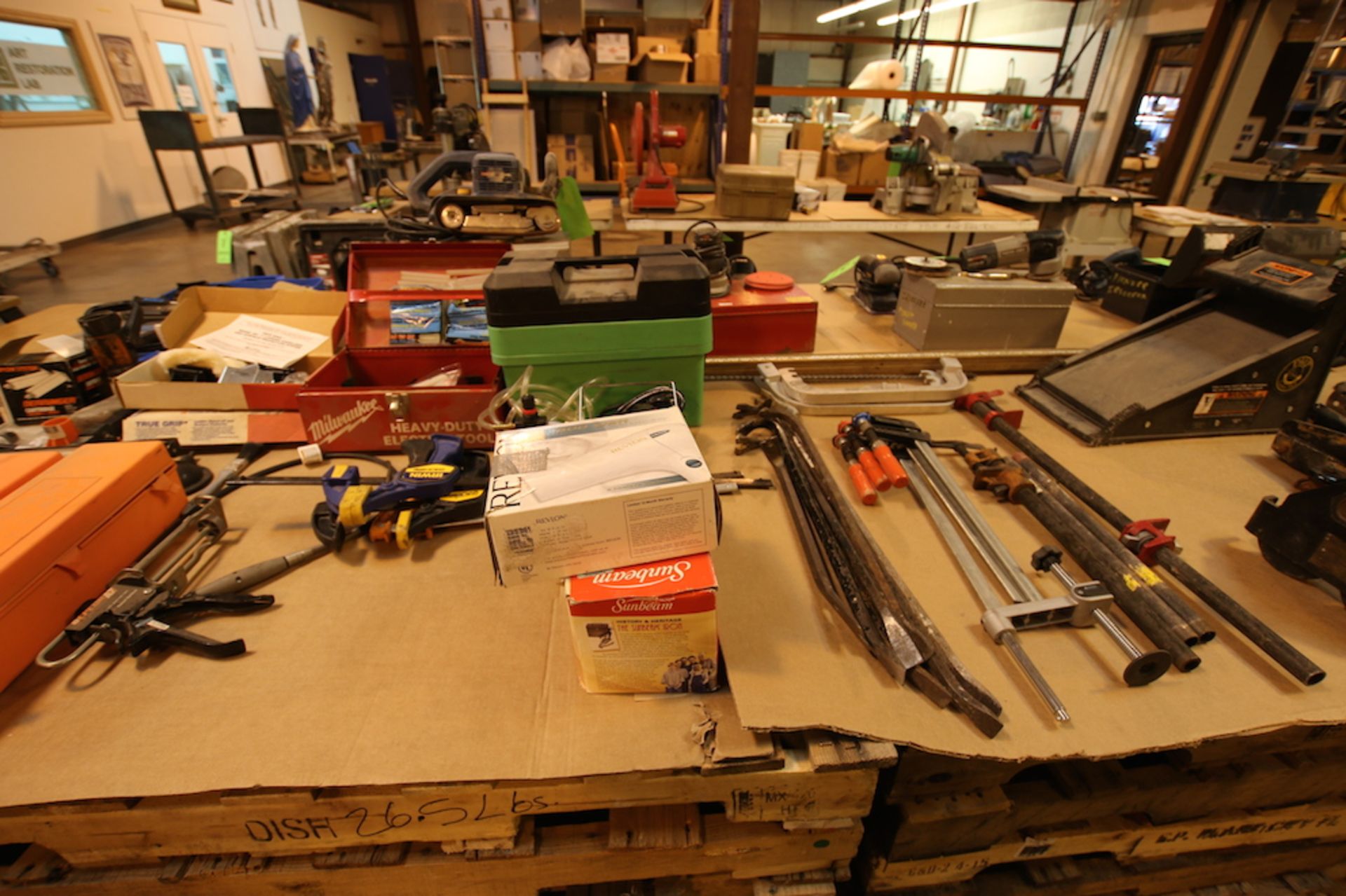 Large Assortment of Hand Tools including: Floor Jack, Bottle Jacks, Crowbars, Hole Saw Bits, - Image 5 of 6