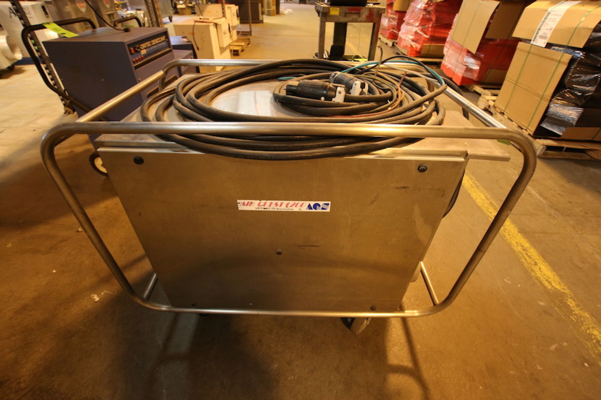 Air Quest Systems Portable Desiccant Dehumidifier, Model AQS-1200, S/N , Mounted on Casters,1 - Image 3 of 4