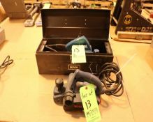 Makita Model 1900B and Bosch Model 3365 Electric Planers with Cases