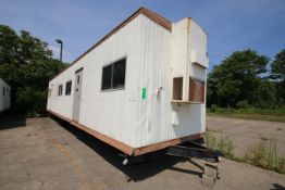 Aprox. 46 ft. L x 10 ft. W Tandem Axle Office Trailer with Contents and Stairs (BRI 4) (NOTE: Sold