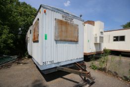 Aprox. 32 ft. LO x 10 ft. W Tandem Axle Office Trailer with Contents and Stairs (#087793) (NOTE: