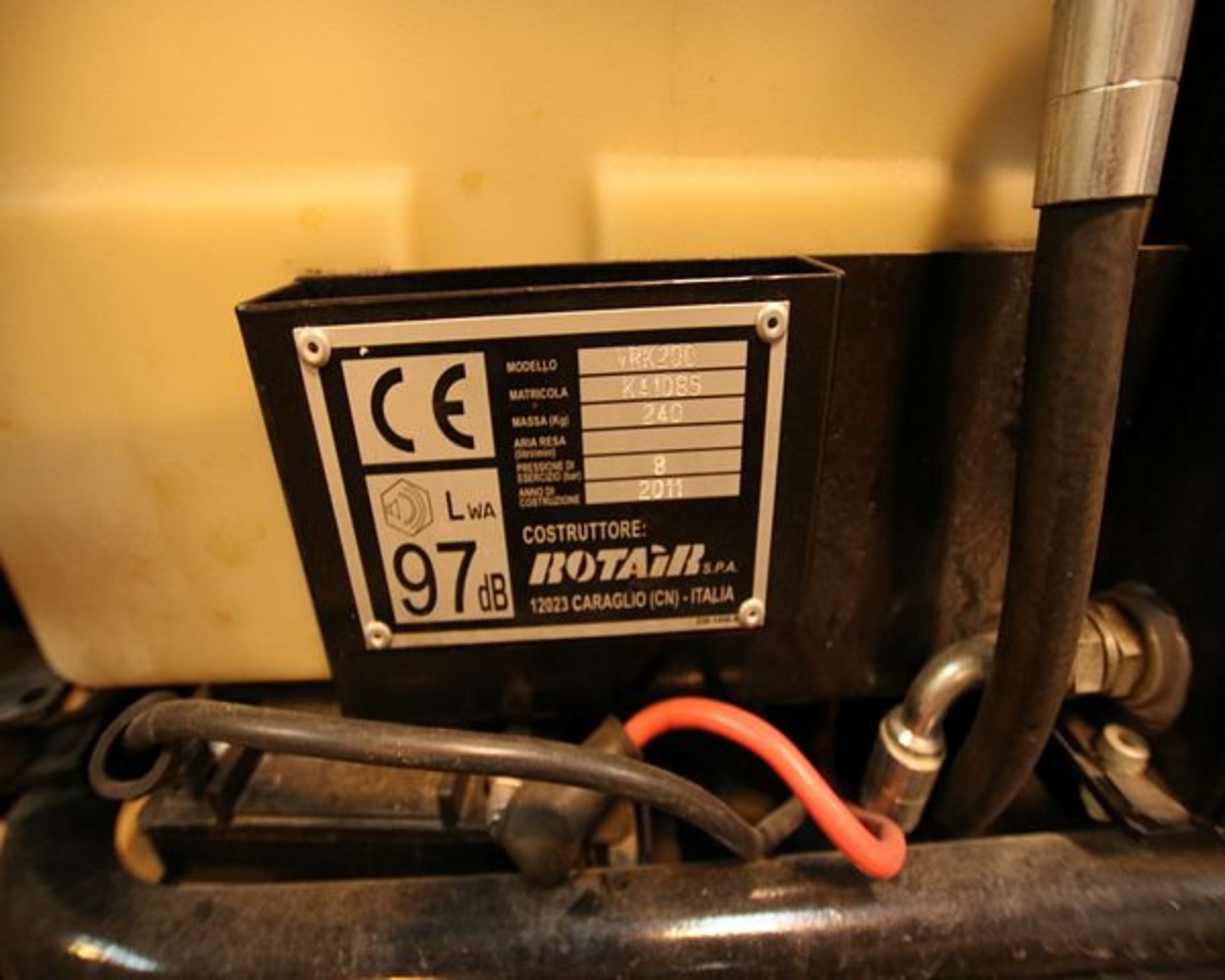 2011 Rotair VRK 200 Portable Air Compressor, S/N K41085, 159 PSI, IBIX, Equipped with Honda GX690 - Image 5 of 6